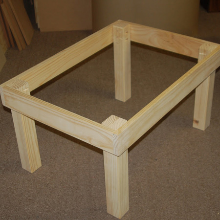 BELOW: Assembled frame.