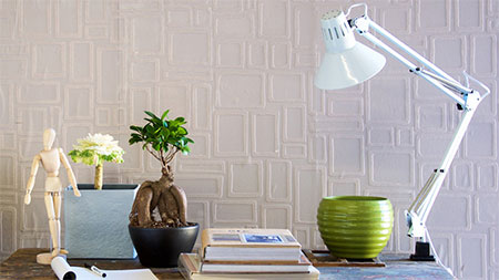 HOME-DZINE | Decorating Ideas - paintable wallpaper gives you an easy way to create a stunning feature wall.