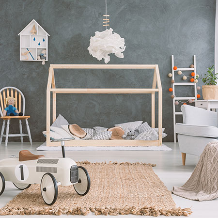 HOME-DZINE | Childrens Furniture - Design-A-Bed childrens house frame bed for little boy or little girl