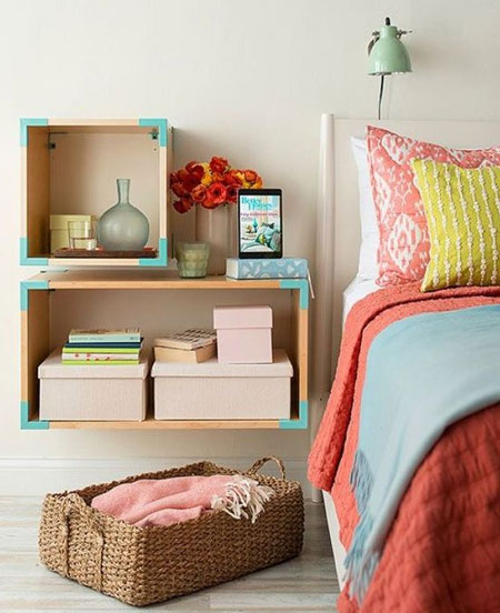 HOME-DZINE | Bedroom Ideas - Make your own bedside cabinets using 16mm SupaWood, plywood or laminated pine shelving - all of which you will find at your local Builders Warehouse. Find step-by-step tutorials is our Bedroom Craft section.