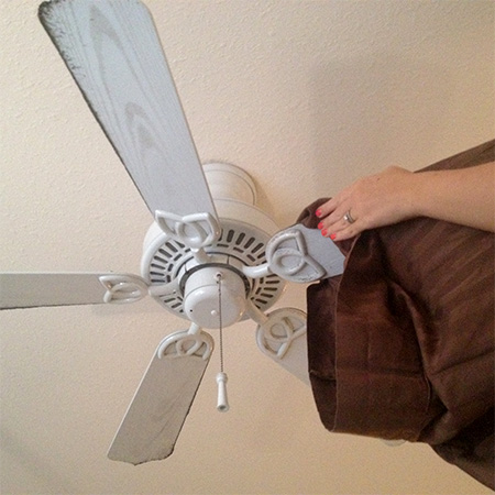 HOME-DZINE | Clean Ceiling Fan - Slip a pillowcase over each individual fan blade