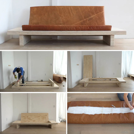 HOME-DZINE | DIY Sofa - Plywood is a great material to work with if you want to make your own affordable sofa. You can choose pine plywood, or opt for more expensive birch- or maple-faced plywood - or you could make an outdoor sofa using marine plywood. 