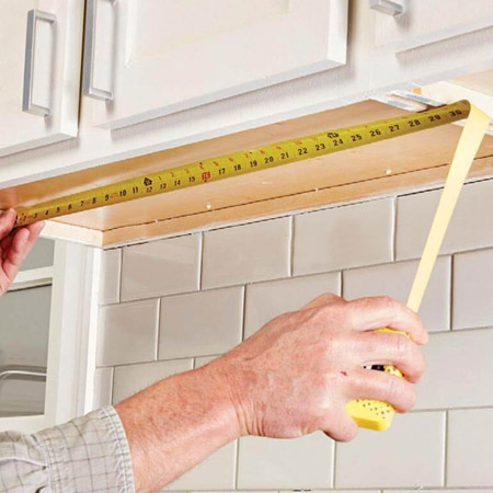 Measure the length and width of your wall cabinet.