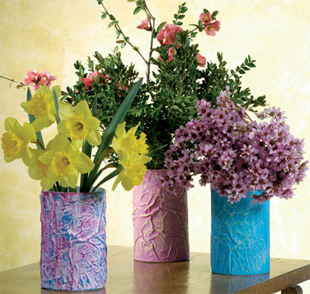 decorative cardboard vases