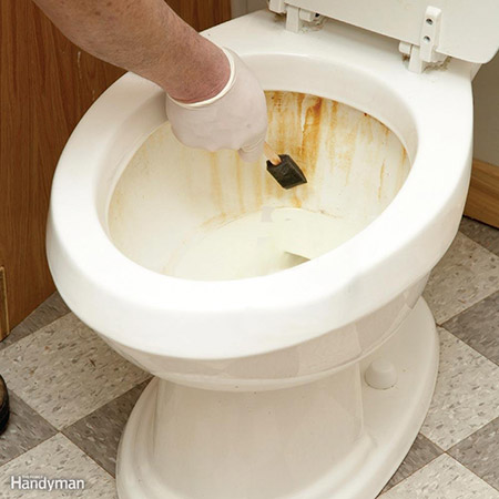 When renting a home, or even buying an older home, rust stains in a toilet can be an eye-sore. Here are a few tips on getting rid of rust stains in a toilet.