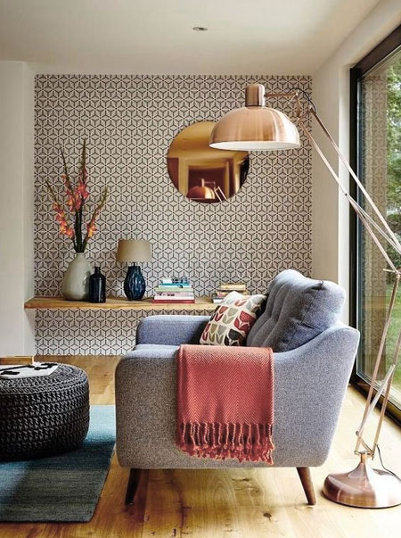 HOME-DZINE | Trends 2018 - Geometric designs continue to be trendy this year, so keep an eye out for wallpaper designs that can be used to fill up a blank space.