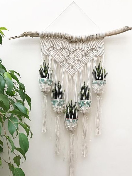 HOME-DZINE | Craft Projects - Macramé has evolved from being a crafty way to make your own plant hangers, into a way to use rope and twine to craft a variety of home accessories. 