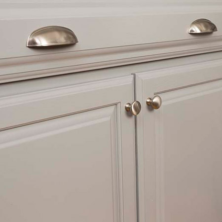 HOME-DZINE | Kitchen Makeover - Finish off your painted kitchen with new hardware that complements the look. 