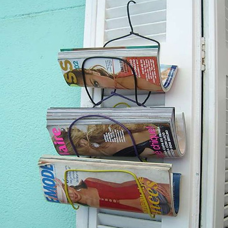 magazine rack coat hangers