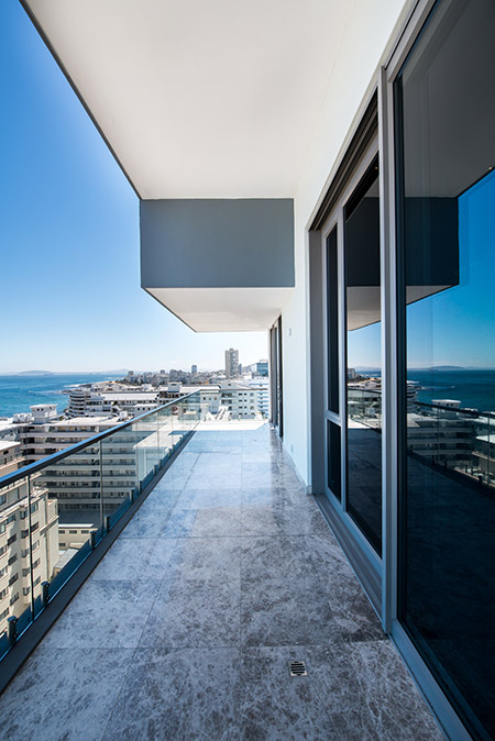 Fairmont Penthouse - sophisticated treatment for the three-bedroomed, double-storey penthouse apartment of The Fairmont in Sea Point, Cape Town