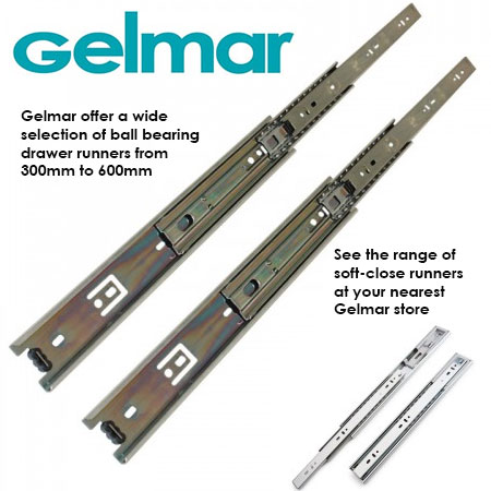gelmar range of ball bearing drawer runners