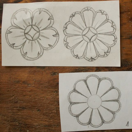 wood carving flower designs