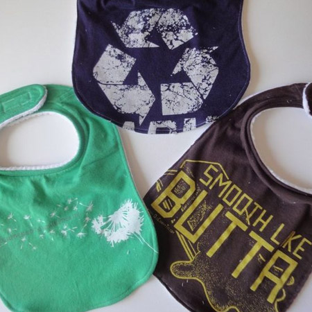 bibs for baby are another way to put old t-shirts to good use