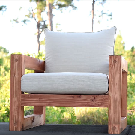 diy modern chair using PAR pine