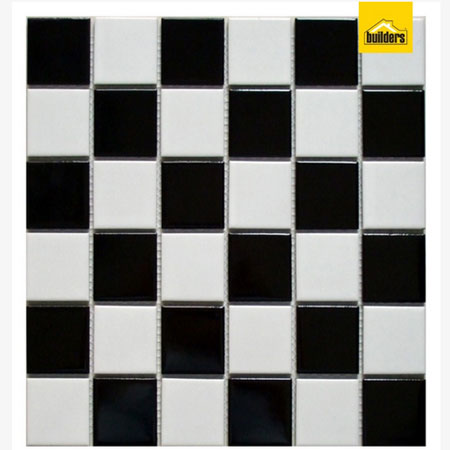 black and white mosaic tile builders