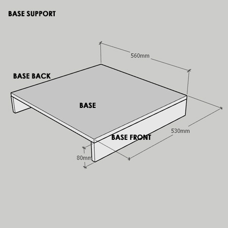 assemble base for built-in cupboard