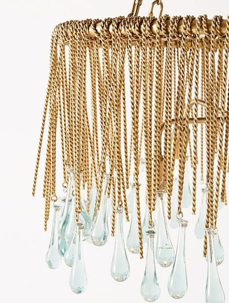 gold chain chandelier