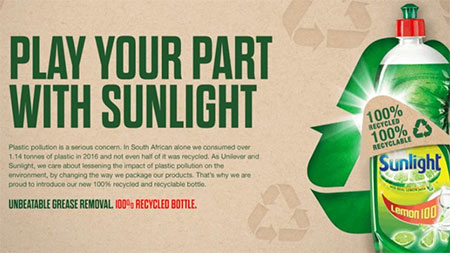 sunlight recycled bottle campaign