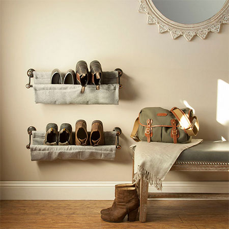 wall mounted storage for shoes