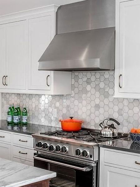 hexagon tiles for kitchen backsplash
