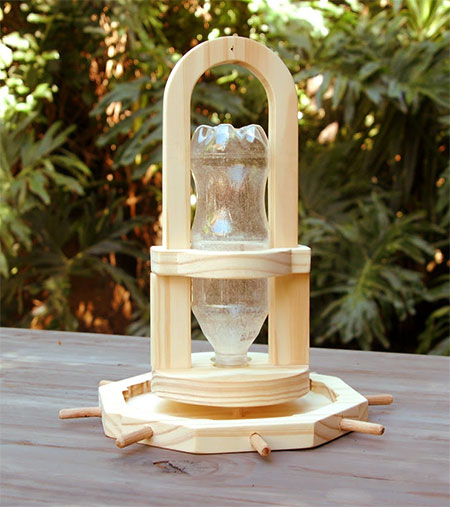 make wood bird feeder