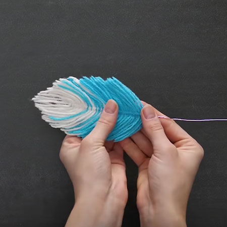 Craft feathers with scrap wool