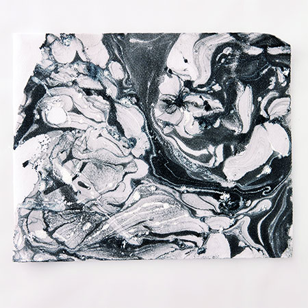 oil paint marble design on fabric or paper