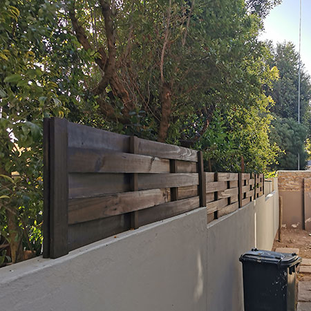 wood fence to increase wall height