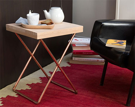 This Folding Side Table is Great for Indoors and Outdoors