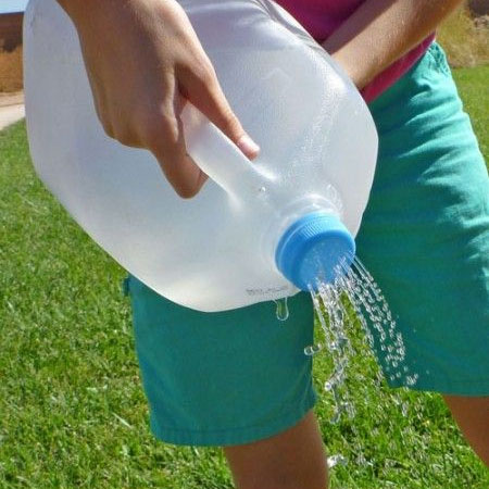 turn plastic jug into watering can