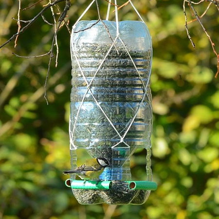 RECYCLED PLASTIC BIRD FEEDERS AND WATER BOTTLES