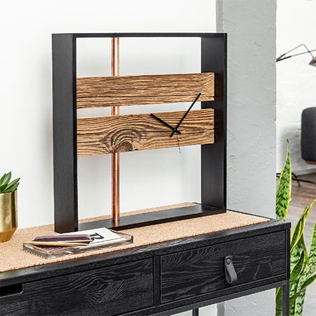 Make a Modern Clock with Reclaimed Wood and Copper Accents