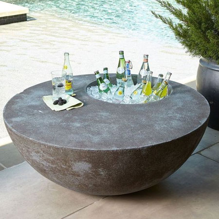 make half sphere for outdoor drinks bar and table