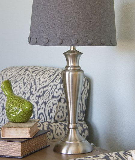 Table Lamp makeover with Spray Metallic Paint