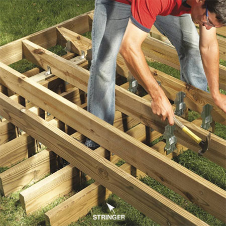 how to build freestanding deck