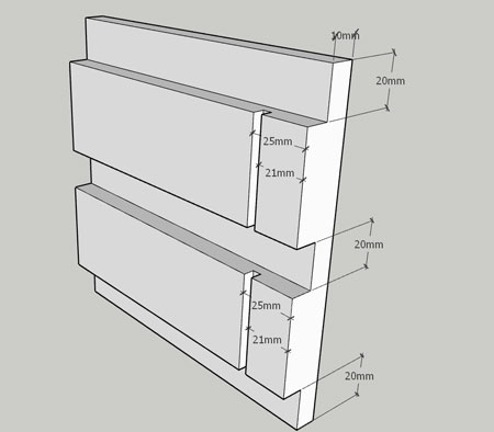 diagram for floating key shelf