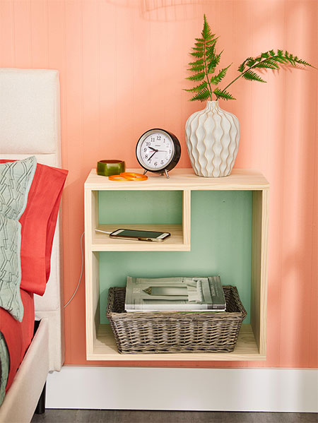Add Storage to a Bedroom with this Wall-Mounted Shelf