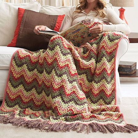 Knit a Winter Throw Blanket