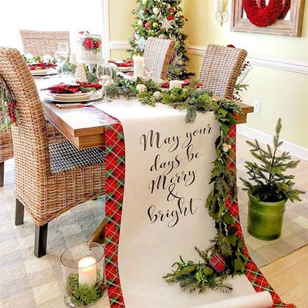make festive tablecloth for christmas table