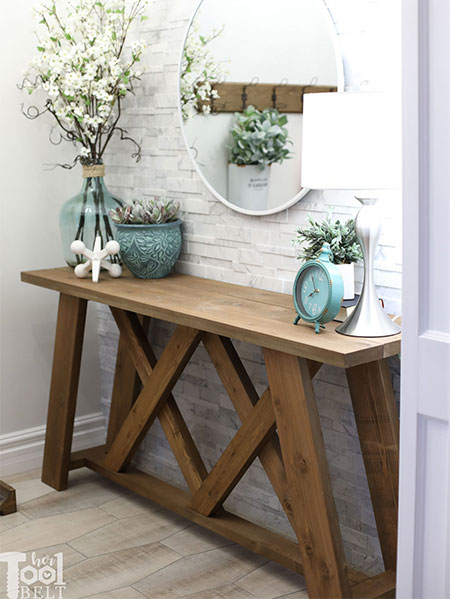 DIY Console Table for Entrance or Hallway