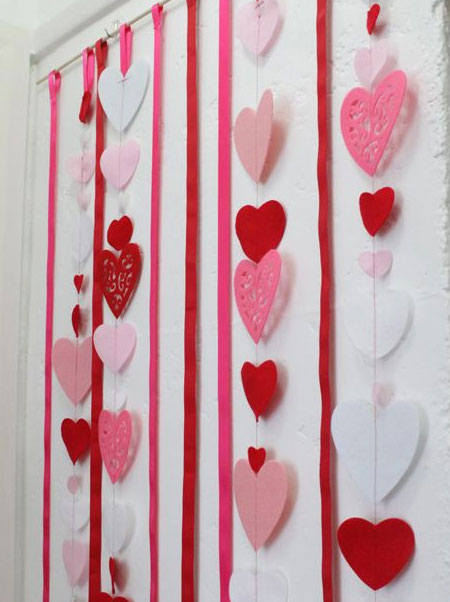 cut out hearts valentines day decor