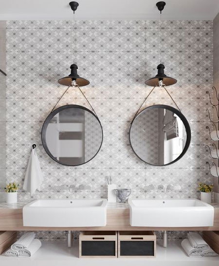don't install lights above bathroom vanity or mirror