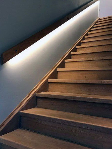 light up a dark staircase with led strip light