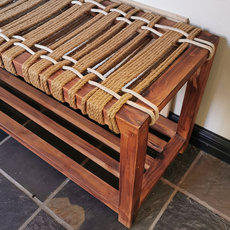Make a Jute or Rope Bench Seat