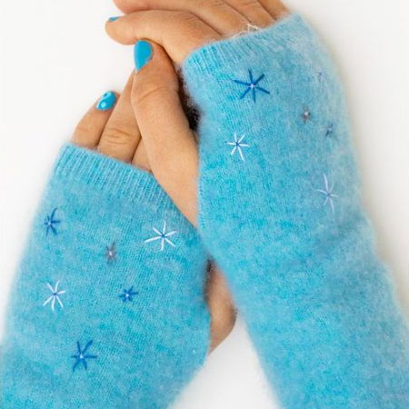make fingerless gloves with old sweater