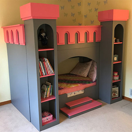 plan for little girls princess castle bed