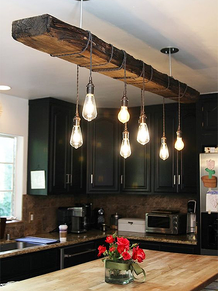 Use Reclaimed Wood for Lighting Fixtures for a Home