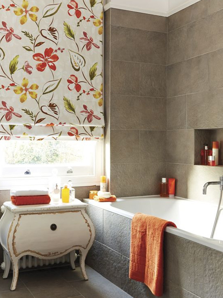 how to add colour to blank white bathroom