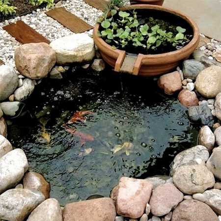 use water feature to disguise noise pollution