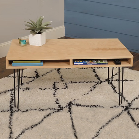Make a Coffee Table or Side Table with Hairpin Legs